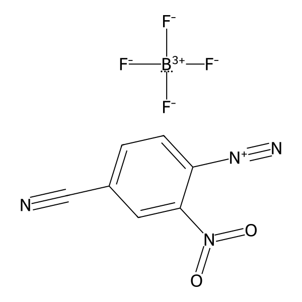 Benzenediazonium, 4-cyano-2-nitro-, tetrafluoroborate(1-) (1:1) (ACI) Structure