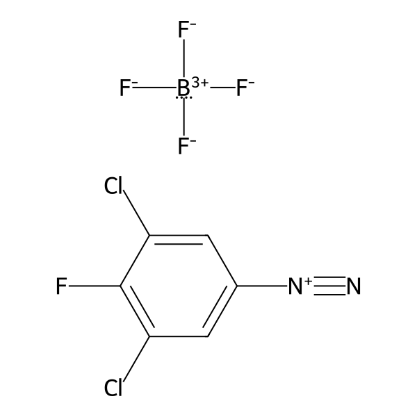 Benzenediazonium, 3,5-dichloro-4-fluoro-, tetrafluoroborate(1-) (1:1) (ACI) Structure