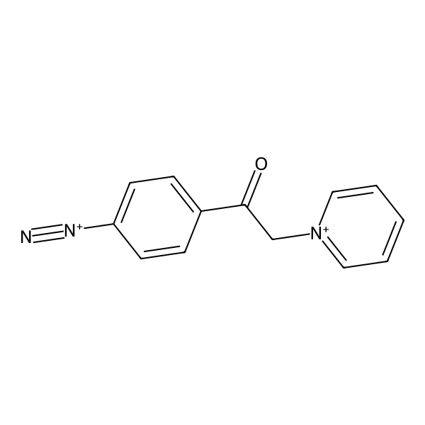 1-[2-(4-Hydrazyniumylphenyl)-2-oxoethyl]pyridinium (ACI) Structure