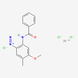 Benzenediazonium, 2-(benzoylamino)-4-methoxy-5-methyl-, trichlorozincate(1-) (1:1) (ACI) Structure