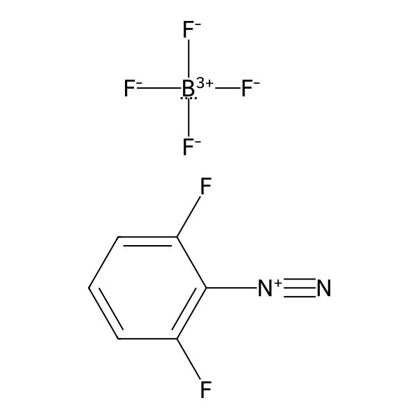 Benzenediazonium, 2,6-difluoro-, tetrafluoroborate(1-) (1:1) (ACI) Structure