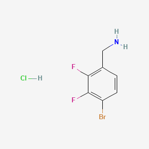 (4-Bromo-2,3-difluorophenyl)methanamine hydrochloride Structure