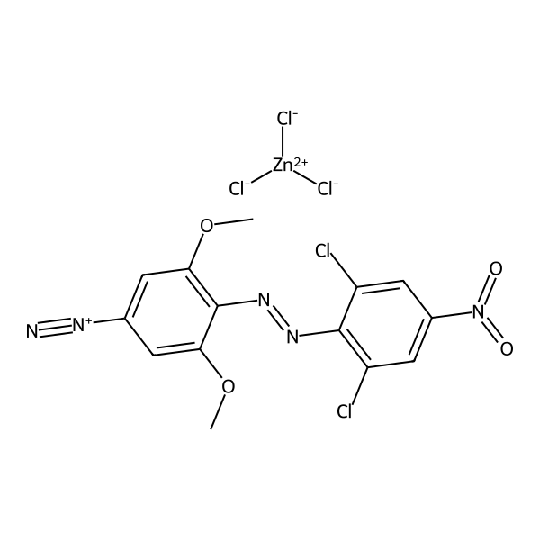 Benzenediazonium, 4-[(2,6-dichloro-4-nitrophenyl)azo]-3,5-dimethoxy-, trichlorozincate(1-) (9CI)