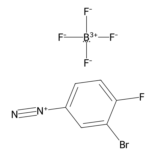 Benzenediazonium, 3-bromo-4-fluoro-, tetrafluoroborate(1-) (1:1) (ACI) Structure