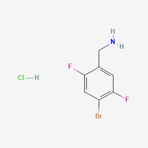 (4-bromo-2,5-difluorophenyl)methanamine hydrochloride Structure