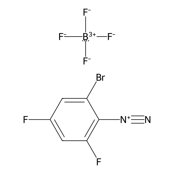 Benzenediazonium, 2-bromo-4,6-difluoro-, tetrafluoroborate(1-) (1:1) (ACI) Structure