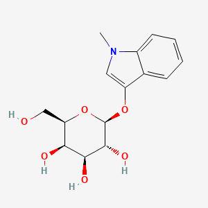 (2R,3R,4S,5R,6S)-2-(Hydroxymethyl)-6-((1-methyl-1H-indol-3-yl)oxy)tetrahydro-2H-pyran-3,4,5-triol Structure