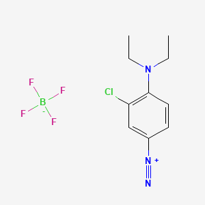Benzenediazonium, 3-chloro-4-(diethylamino)-, tetrafluoroborate(1-) (1:1) (ACI) Structure