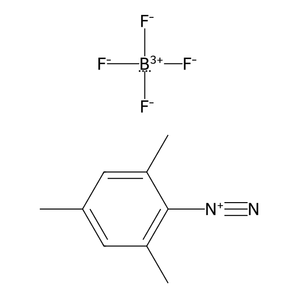 Benzenediazonium, 2,4,6-trimethyl-, tetrafluoroborate(1-) (1:1) (ACI) Structure