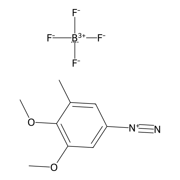 Benzenediazonium, 3,4-dimethoxy-5-methyl-, tetrafluoroborate(1-) (1:1) (ACI) Structure