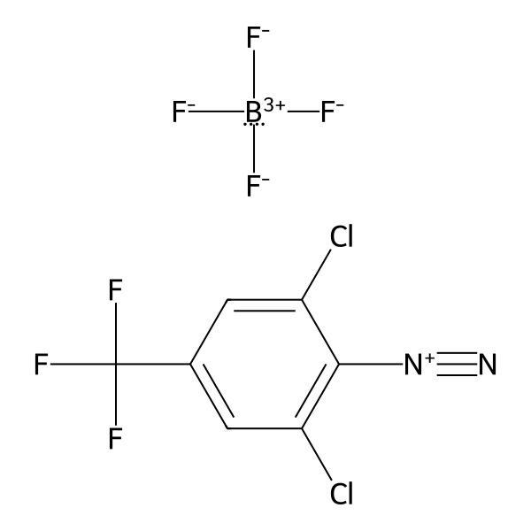 Benzenediazonium, 2,6-dichloro-4-(trifluoromethyl)-, tetrafluoroborate(1-) (1:1) (ACI) Structure