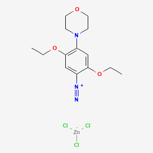 Benzenediazonium, 2,5-diethoxy-4-(4-morpholinyl)-, trichlorozincate(1-) (1:1) (ACI) Structure