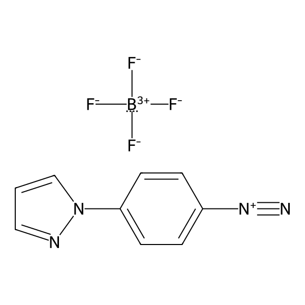 Benzenediazonium, 4-(1H-pyrazol-1-yl)-, tetrafluoroborate(1-) (1:1) (ACI) Structure