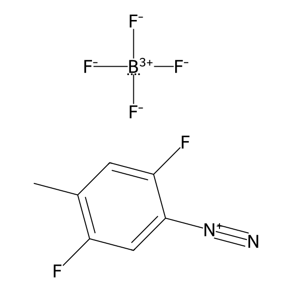 Benzenediazonium, 2,5-difluoro-4-methyl-, tetrafluoroborate(1-) (1:1) (ACI) Structure