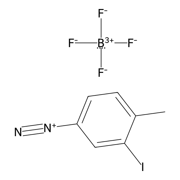 Benzenediazonium, 3-iodo-4-methyl-, tetrafluoroborate(1-) (1:1) (ACI) Structure