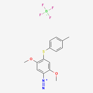 Benzenediazonium, 2,5-dimethoxy-4-[(4-methylphenyl)thio]-, tetrafluoroborate(1-) (1:1) (ACI) Structure