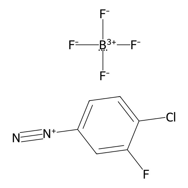 Benzenediazonium, 4-chloro-3-fluoro-, tetrafluoroborate(1-) (1:1) (ACI) Structure