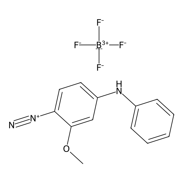Benzenediazonium, 2-methoxy-4-(phenylamino)-, tetrafluoroborate(1-) (1:1) (ACI) Structure