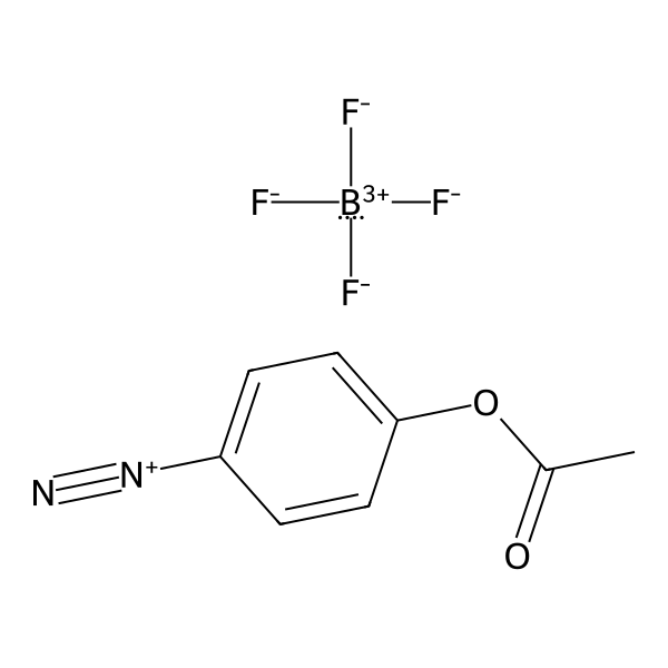 Benzenediazonium, 4-(acetyloxy)-, tetrafluoroborate(1-) (1:1) (ACI) Structure