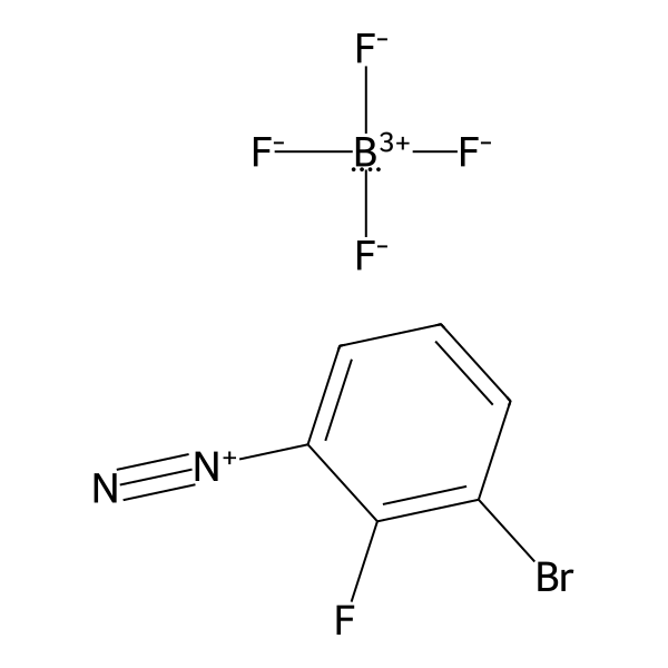 Benzenediazonium, 3-bromo-2-fluoro-, tetrafluoroborate(1-) (1:1) (ACI) Structure