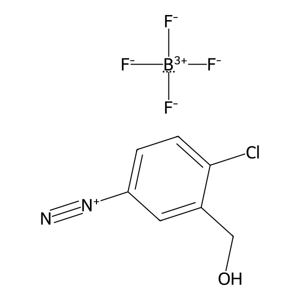 Benzenediazonium, 4-chloro-3-(hydroxymethyl)-, tetrafluoroborate(1-) (1:1) (ACI) Structure
