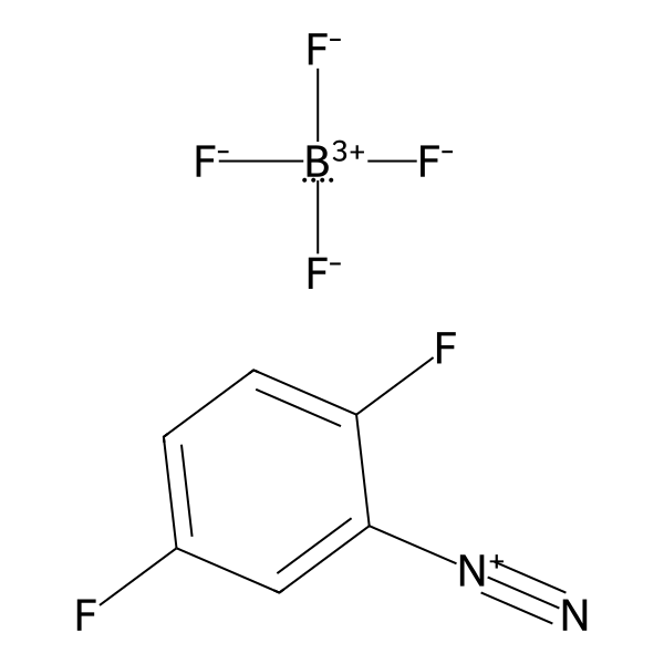 Benzenediazonium, 2,5-difluoro-, tetrafluoroborate(1-) (1:1) (ACI) Structure