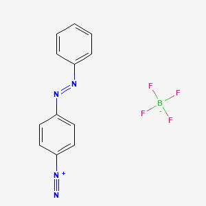 Benzenediazonium, 4-(2-phenyldiazenyl)-, tetrafluoroborate(1-) (1:1) (ACI) Structure