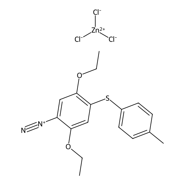 Benzenediazonium, 2,5-diethoxy-4-[(4-methylphenyl)thio]-, trichlorozincate(1-) (9CI) Structure