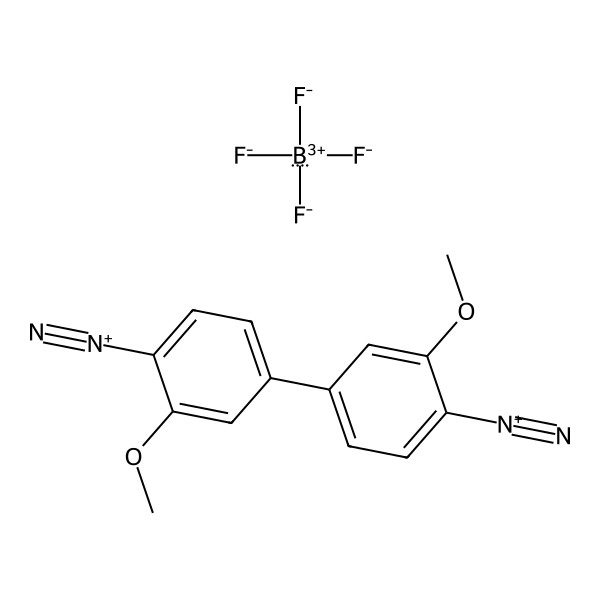 [1,1′-Biphenyl]-4,4′-bis(diazonium), 3,3′-dimethoxy-, tetrafluoroborate(1-) (1:2) (ACI) Structure