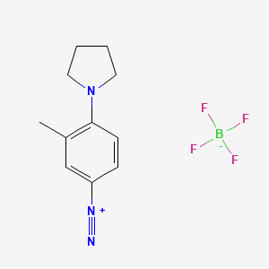 Benzenediazonium, 3-methyl-4-(1-pyrrolidinyl)-, tetrafluoroborate(1-) (1:1) (ACI) Structure