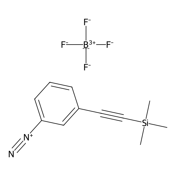 Benzenediazonium, 3-[2-(trimethylsilyl)ethynyl]-, tetrafluoroborate(1-) (1:1) (ACI) Structure