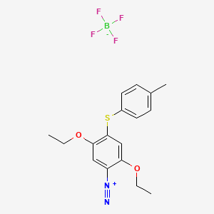 Benzenediazonium, 2,5-diethoxy-4-[(4-methylphenyl)thio]-, tetrafluoroborate(1-) (1:1) (ACI) Structure