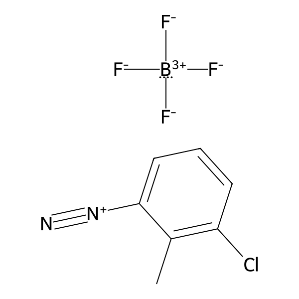 Benzenediazonium, 3-chloro-2-methyl-, tetrafluoroborate(1-) (1:1) (ACI) Structure