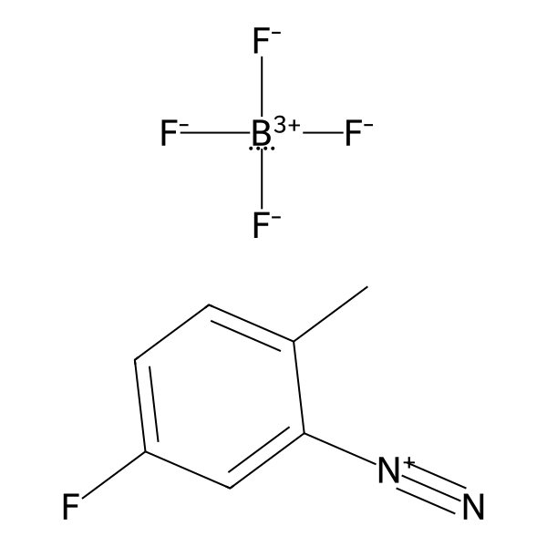 Benzenediazonium, 5-fluoro-2-methyl-, tetrafluoroborate(1-) (1:1) (ACI) Structure