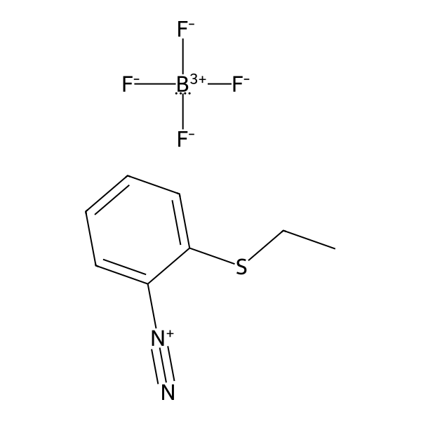 Benzenediazonium, 2-(ethylthio)-, tetrafluoroborate(1-) (1:1) (ACI) Structure