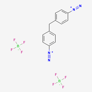 Benzenediazonium, 4,4′-methylenebis-, tetrafluoroborate(1-) (1:2) (ACI) Structure