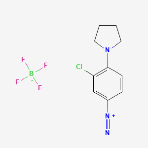 Benzenediazonium, 3-chloro-4-(1-pyrrolidinyl)-, tetrafluoroborate(1-) (1:1) (ACI) Structure