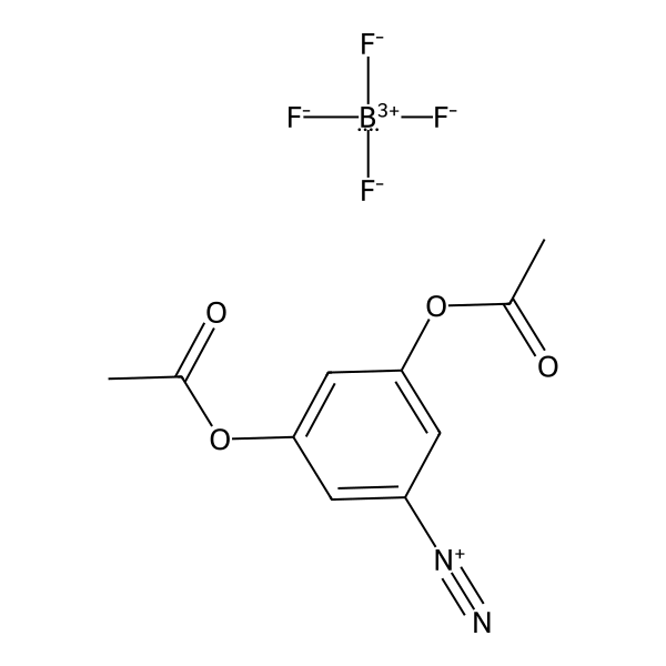 Benzenediazonium, 3,5-bis(acetyloxy)-, tetrafluoroborate(1-) (1:1) (ACI) Structure