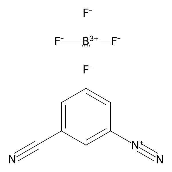 Benzenediazonium, 3-cyano-, tetrafluoroborate(1-) (1:1) (ACI) Structure