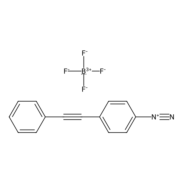 Benzenediazonium, 4-(2-phenylethynyl)-, tetrafluoroborate(1-) (1:1) (ACI) Structure