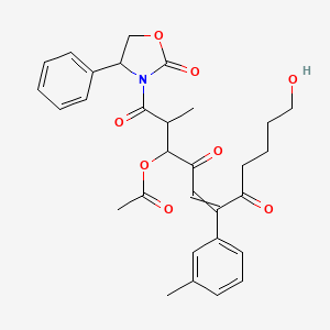 Benzenediazonium, 2,5-dibutoxy-4-[[o-(2-hydroxyethoxy)benzyl]amino]-, trichlorozincate (1-) (8CI) Structure