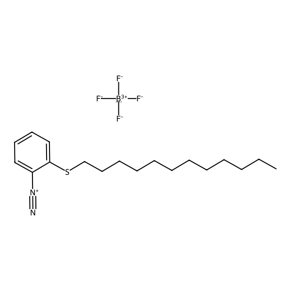 Benzenediazonium, 2-(dodecylthio)-, tetrafluoroborate(1-) (1:1) (ACI) Structure