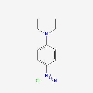 Benzenediazonium, 4-(diethylamino)-, trichlorozincate(1-) (1:1) (ACI) Structure