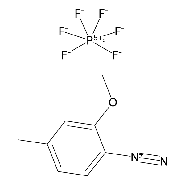 Benzenediazonium, 2-methoxy-4-methyl-, hexafluorophosphate(1-) (1:1) (ACI) Structure