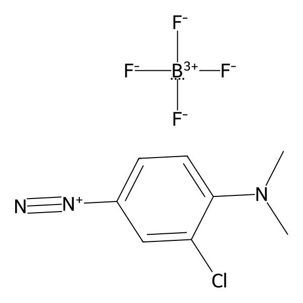 Benzenediazonium, 3-chloro-4-(dimethylamino)-, tetrafluoroborate(1-) (1:1) (ACI) Structure