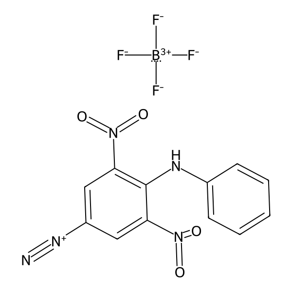 Benzenediazonium, 3,5-dinitro-4-(phenylamino)-, tetrafluoroborate(1-) (1:1) (ACI) Structure