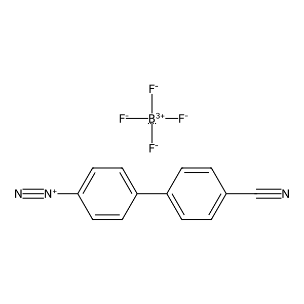 [1,1′-Biphenyl]-4-diazonium, 4′-cyano-, tetrafluoroborate(1-) (1:1) (ACI) Structure