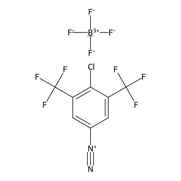 Benzenediazonium, 4-chloro-3,5-bis(trifluoromethyl)-, tetrafluoroborate(1-) (1:1) (ACI) Structure