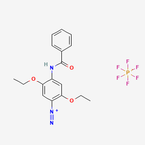 Benzenediazonium, 4-(benzoylamino)-2,5-diethoxy-, hexafluorophosphate(1-) (1:1) (ACI) Structure