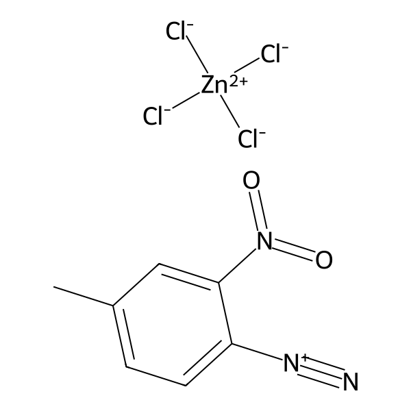 Benzenediazonium, 4-methyl-2-nitro-, (T-4)-tetrachlorozincate(2-) (4:1) (9CI, ACI) Structure
